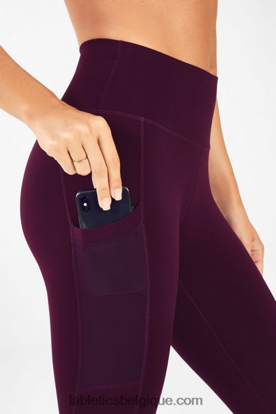 legging taille haute powerhold nomade 43 femmes Fabletics 404P0T758 pointe blanche/noire