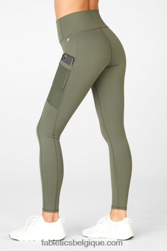 legging taille haute powerhold nomade 44 femmes Fabletics 404P0T763 sergé foncé/multi mousse foncé