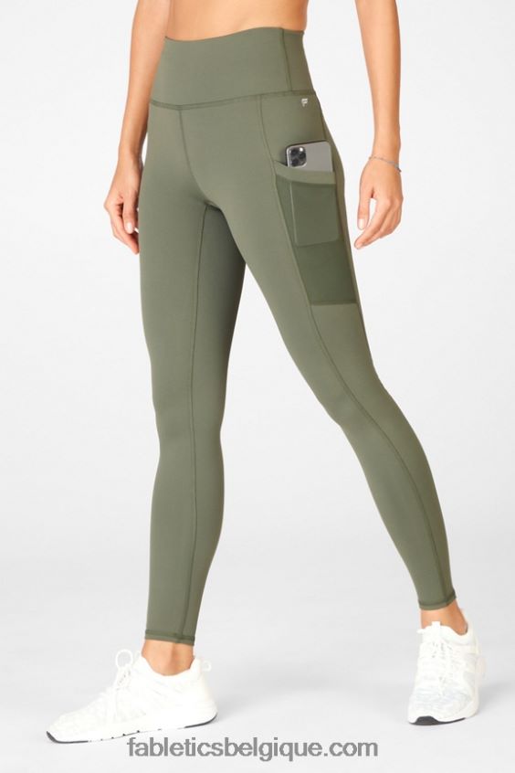 legging taille haute powerhold nomade 44 femmes Fabletics 404P0T763 sergé foncé/multi mousse foncé