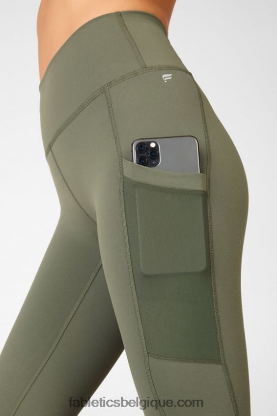legging taille haute powerhold nomade 44 femmes Fabletics 404P0T763 sergé foncé/multi mousse foncé