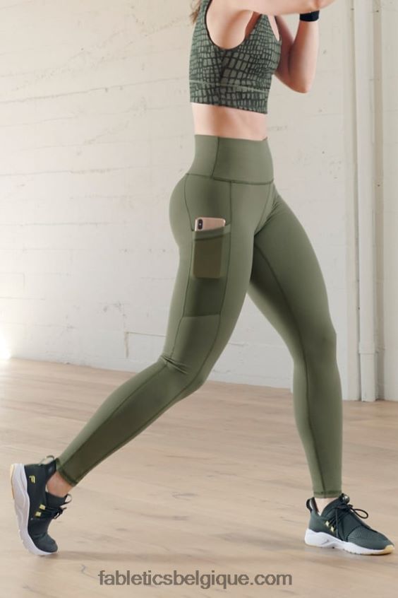 legging taille haute powerhold nomade 44 femmes Fabletics 404P0T763 sergé foncé/multi mousse foncé
