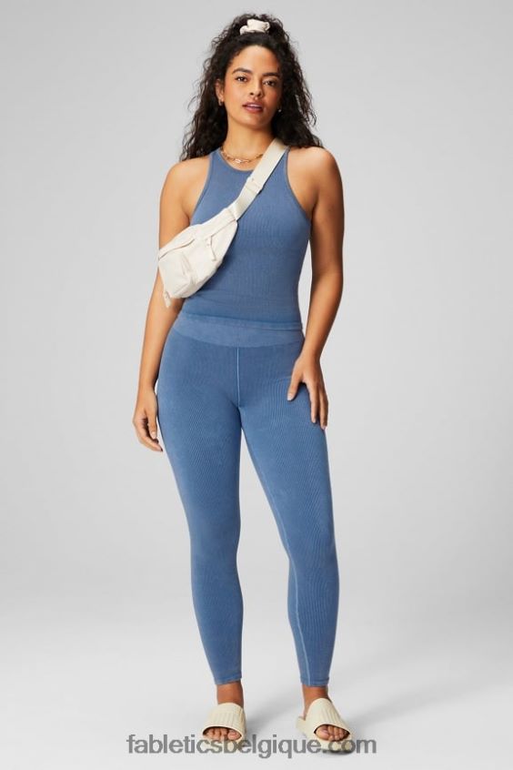 legging à taille haute sans couture femmes Fabletics 404P0T831 indigo clair