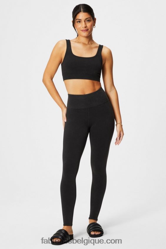 legging à taille haute sans couture femmes Fabletics 404P0T832 millésime noir