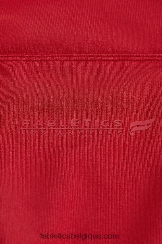 legging à taille haute sans couture femmes Fabletics 404P0T833 barre de logo rouge foncé/la