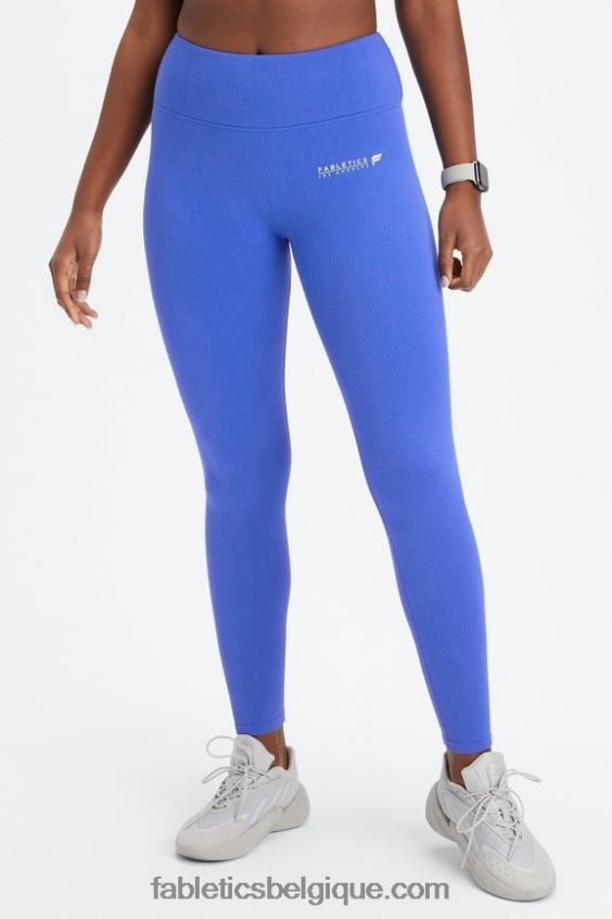 legging à taille haute sans couture femmes Fabletics 404P0T834 bar logo piscina/la