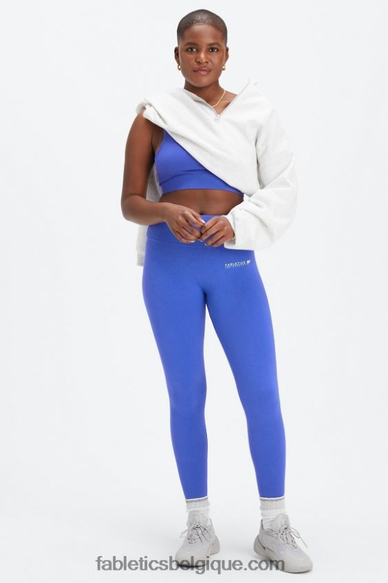 legging à taille haute sans couture femmes Fabletics 404P0T834 bar logo piscina/la