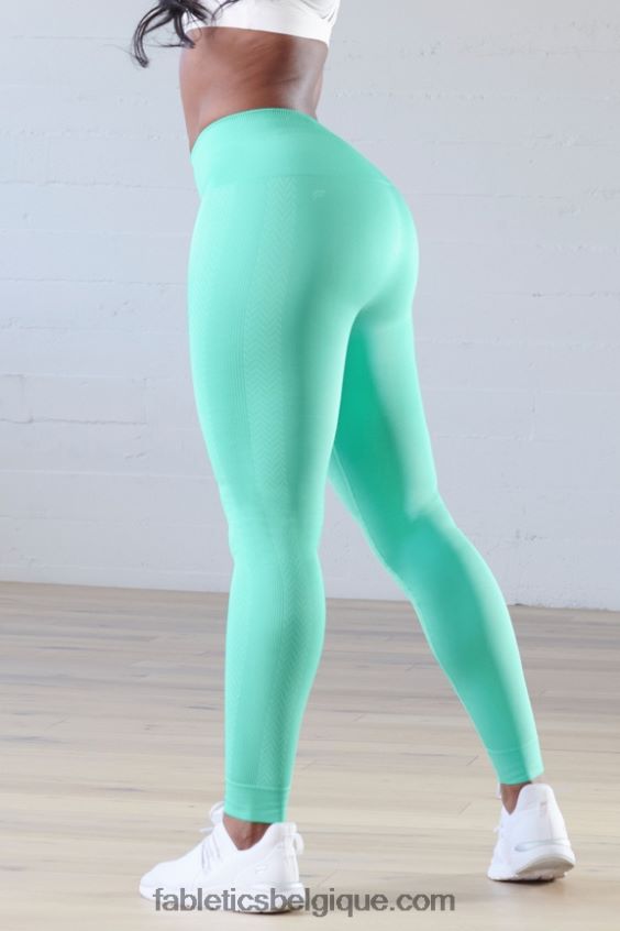 legging taille haute sans coutures femmes Fabletics 404P0T1326 mer des Bermudes / givrage