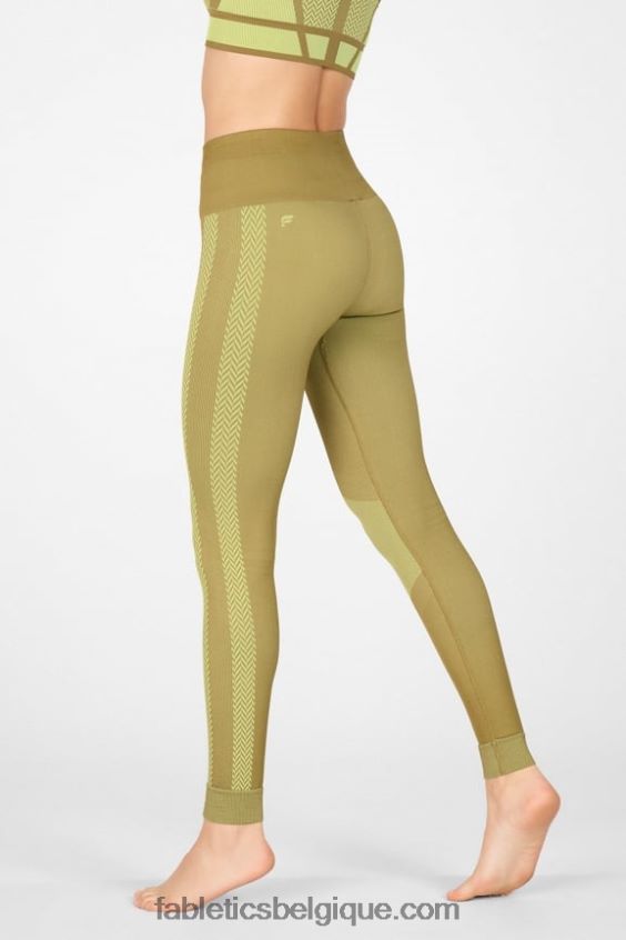 legging taille haute sans coutures femmes Fabletics 404P0T1327 thym/menthe fraîche