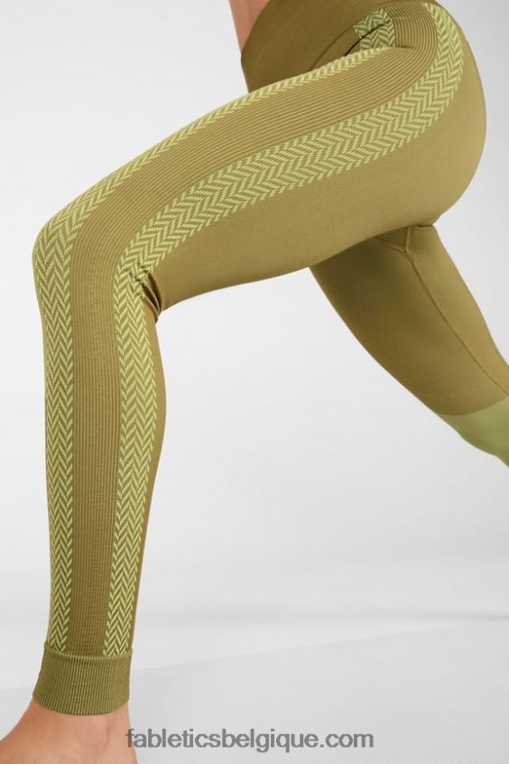 legging taille haute sans coutures femmes Fabletics 404P0T1327 thym/menthe fraîche