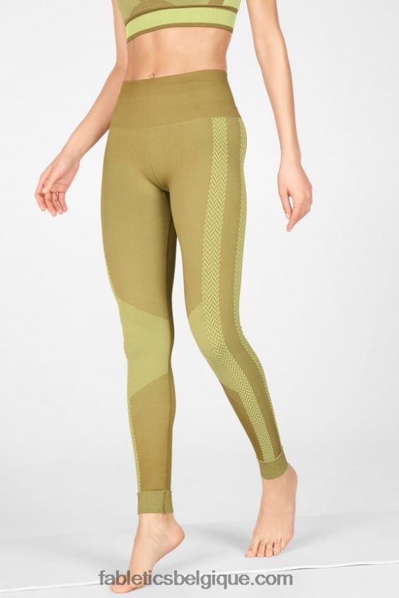 legging taille haute sans coutures femmes Fabletics 404P0T1327 thym/menthe fraîche