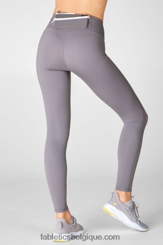 legging taille haute trinity motion365 80 femmes Fabletics 404P0T1117 gris carrière/blanc