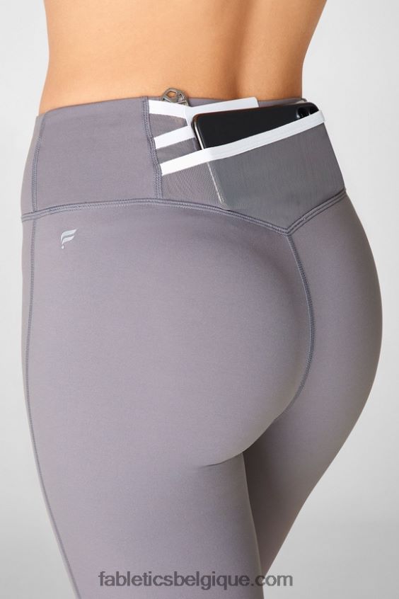 legging taille haute trinity motion365 80 femmes Fabletics 404P0T1117 gris carrière/blanc