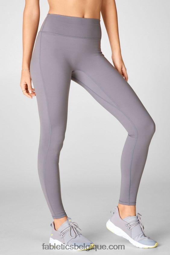 legging taille haute trinity motion365 80 femmes Fabletics 404P0T1117 gris carrière/blanc