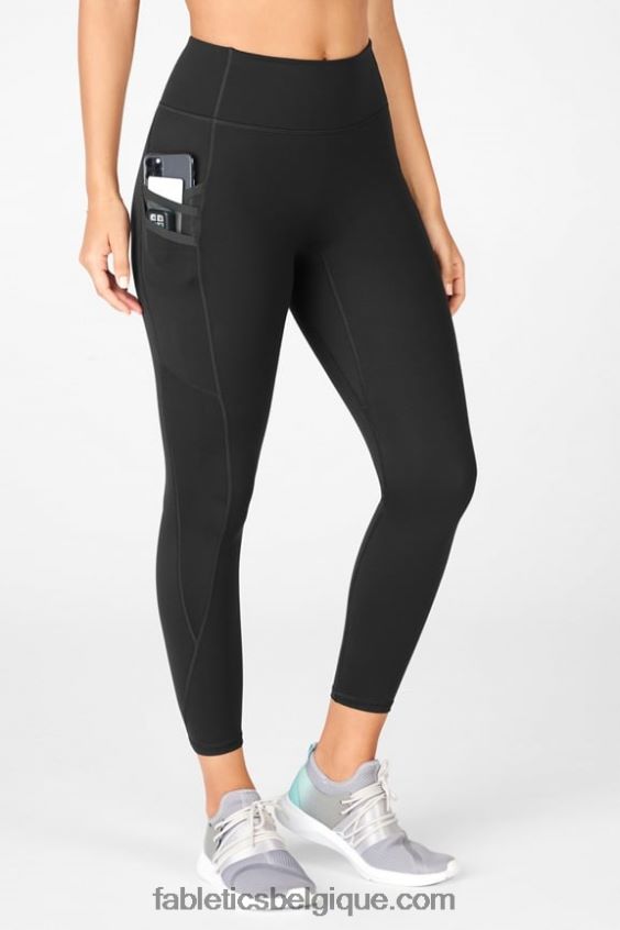 legging trinity motion365 taille haute 7/8 femmes Fabletics 404P0T1303 noir