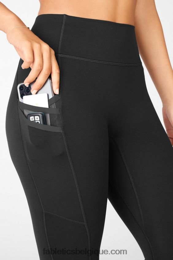 legging trinity motion365 taille haute 7/8 femmes Fabletics 404P0T1303 noir