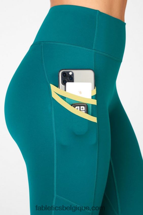 legging trinity motion365 taille haute 7/8 femmes Fabletics 404P0T1306 fjord/limonade