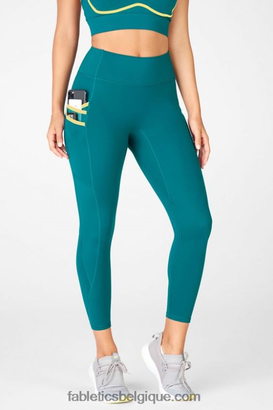 legging trinity motion365 taille haute 7/8 femmes Fabletics 404P0T1306 fjord/limonade