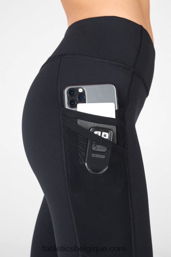 legging trinity motion365 taille mi-haute 7/8 femmes Fabletics 404P0T1040 noir