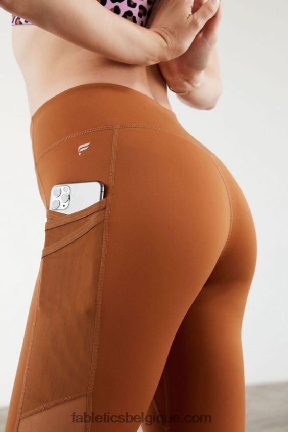 legging trinity motion365 taille mi-haute 7/8 femmes Fabletics 404P0T1041 teck
