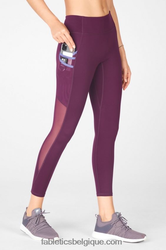 legging trinity motion365 taille mi-haute 7/8 femmes Fabletics 404P0T1042 prune parfaite/violette