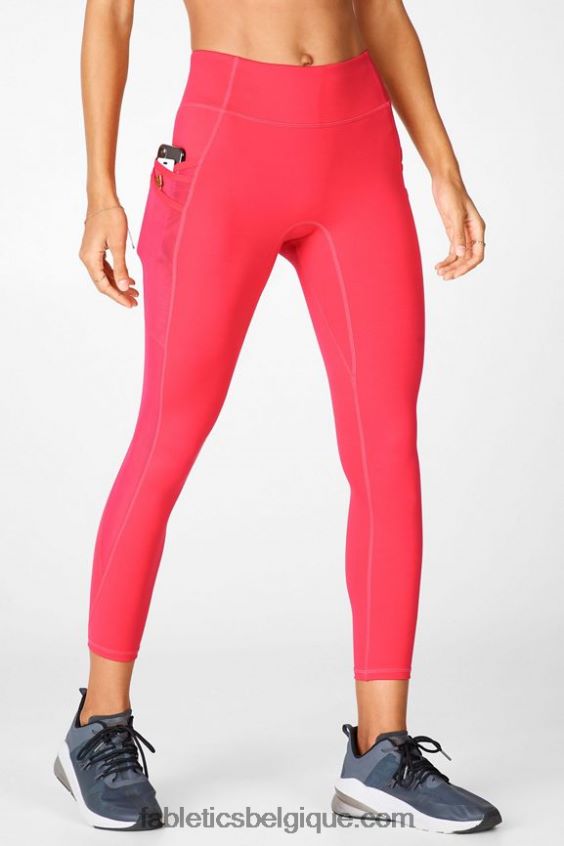 legging trinity motion365 taille mi-haute 7/8 femmes Fabletics 404P0T1046 rouge à lèvres rouge