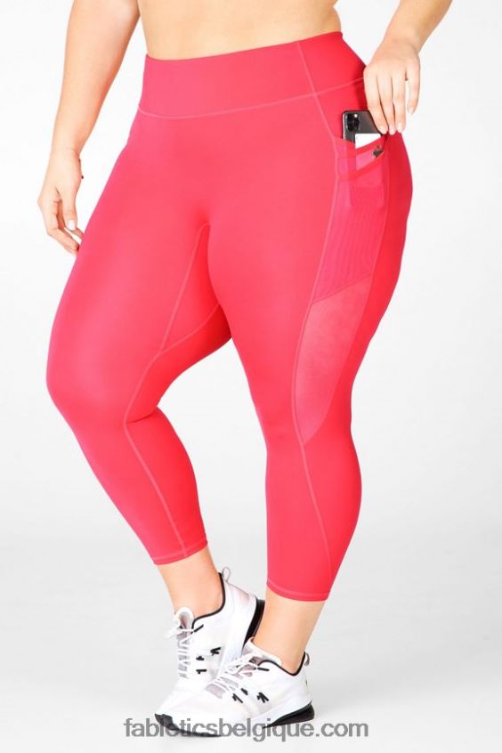 legging trinity motion365 taille mi-haute 7/8 femmes Fabletics 404P0T1047 rouge à lèvres rouge