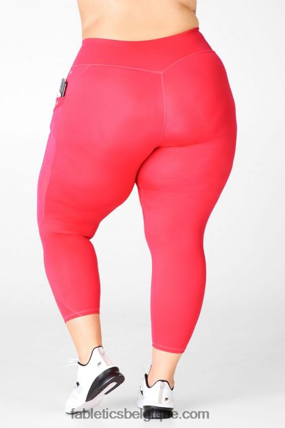 legging trinity motion365 taille mi-haute 7/8 femmes Fabletics 404P0T1047 rouge à lèvres rouge