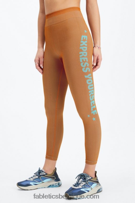 legging ultra hw expression 7/8 sans coutures femmes Fabletics 404P0T1167 séquoia