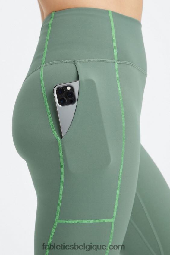 legging utilitaire trinity motion365+ hw femmes Fabletics 404P0T1089 vert fumé/pomme aigre