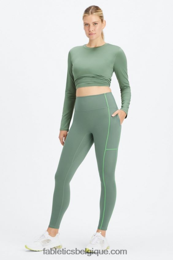 legging utilitaire trinity motion365+ hw femmes Fabletics 404P0T1089 vert fumé/pomme aigre