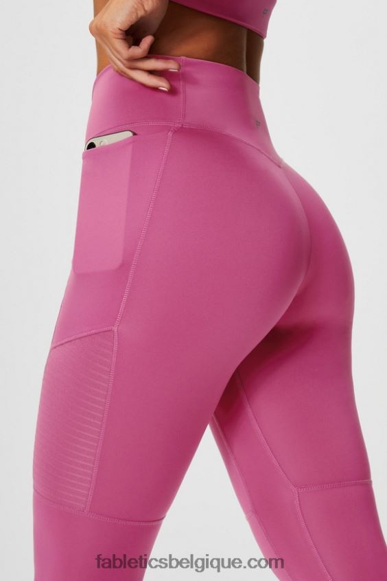 motion365+ legging moto taille haute femmes Fabletics 404P0T1026 joues roses