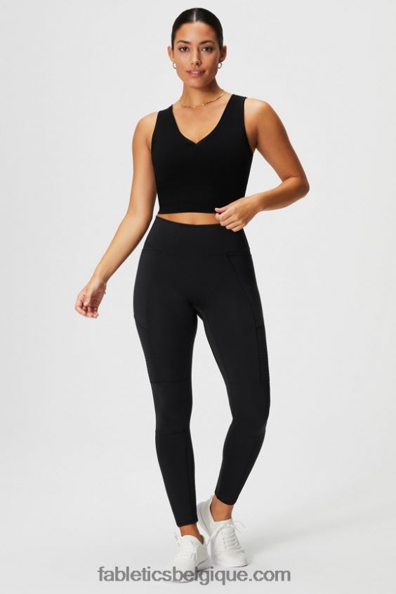 motion365+ legging moto taille haute femmes Fabletics 404P0T1028 noir