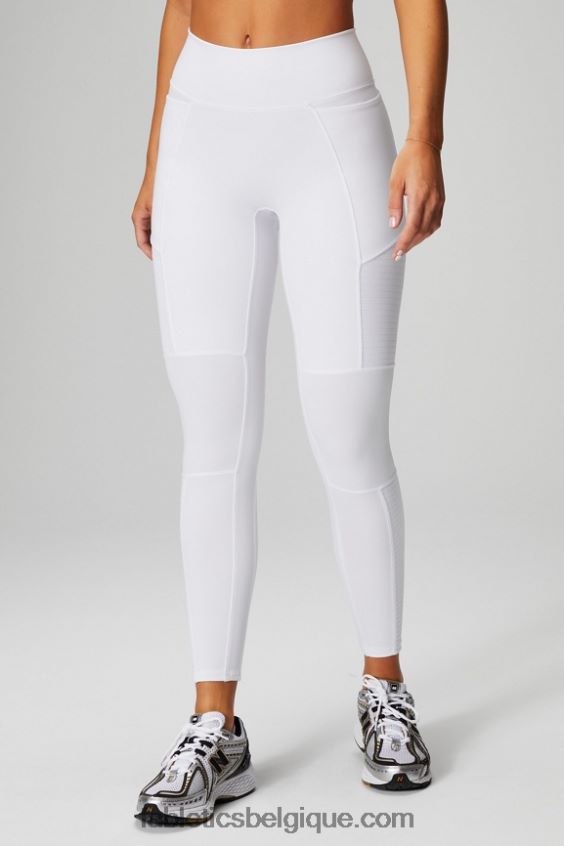 motion365+ legging moto taille haute femmes Fabletics 404P0T1029 blanc classique