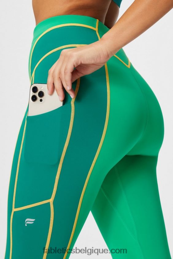 motion365+ legging taille haute 7/8 femmes Fabletics 404P0T1023 tropical/cyprès profond/soleil du désert
