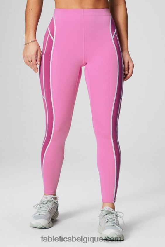 motion365+ legging taille haute 7/8 femmes Fabletics 404P0T1024 pop rose/joues roses/baie brumeuse