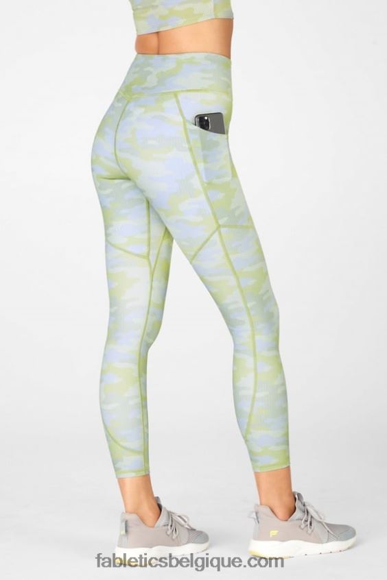 motion365 legging taille haute 7/8 femmes Fabletics 404P0T1161 camouflage gris à pois