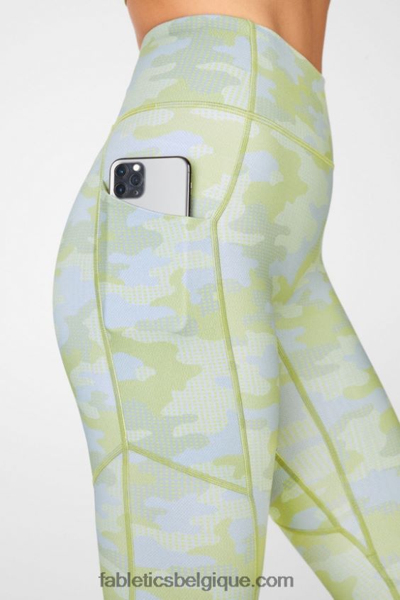 motion365 legging taille haute 7/8 femmes Fabletics 404P0T1161 camouflage gris à pois
