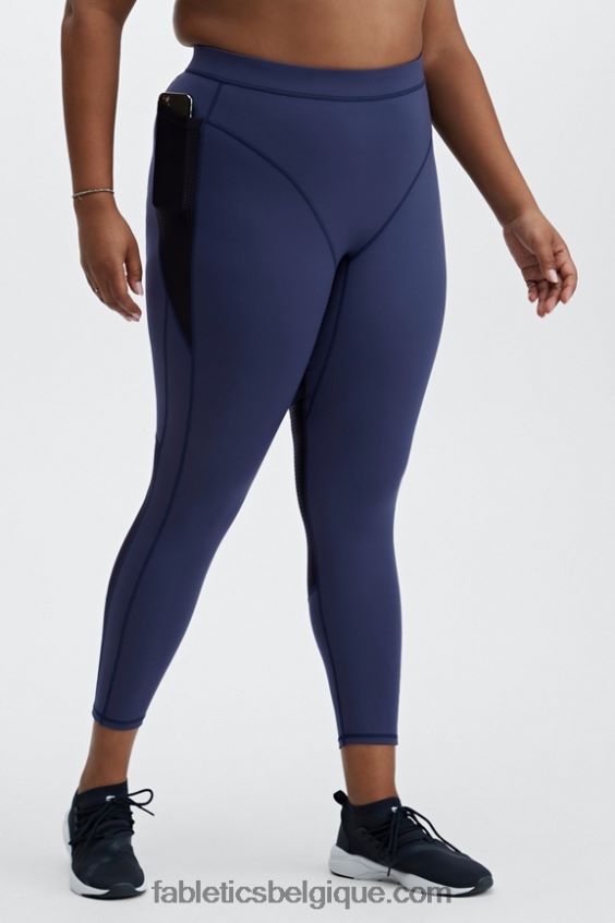 mouvement taille haute365 spin 7/8 femmes Fabletics 404P0T1230 mer la plus profonde/noir