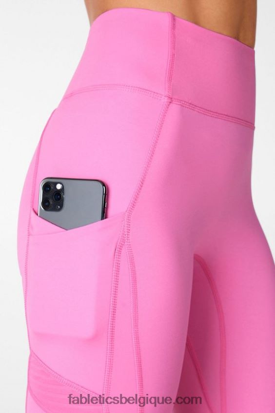 n\'importe où motion365 legging moto taille haute 7/8 femmes Fabletics 404P0T1237 surf rose