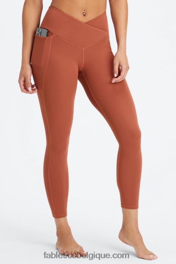 oasis pureluxe hw crossover 7/8 legging femmes Fabletics 404P0T928 acajou