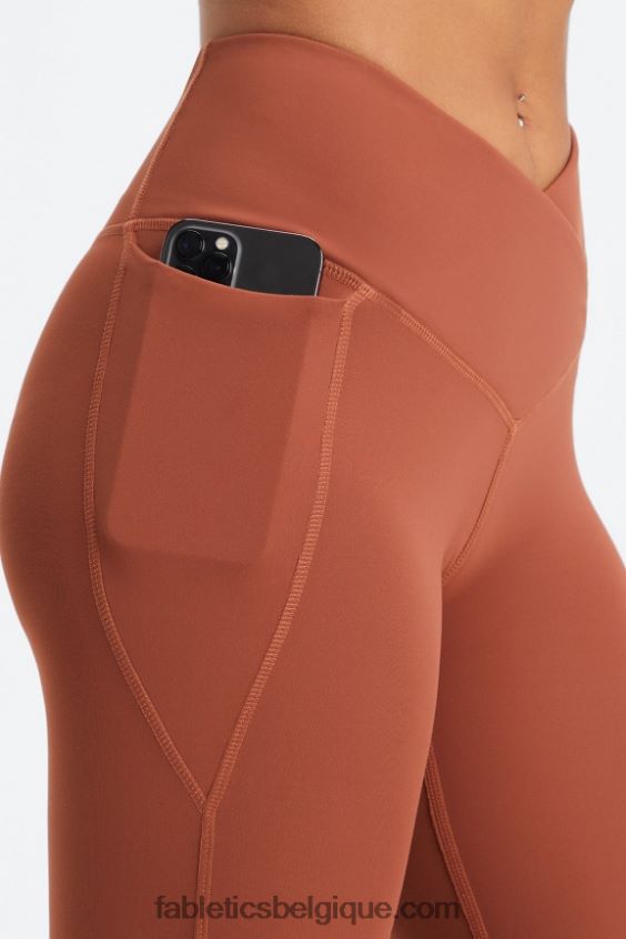 oasis pureluxe hw crossover 7/8 legging femmes Fabletics 404P0T928 acajou