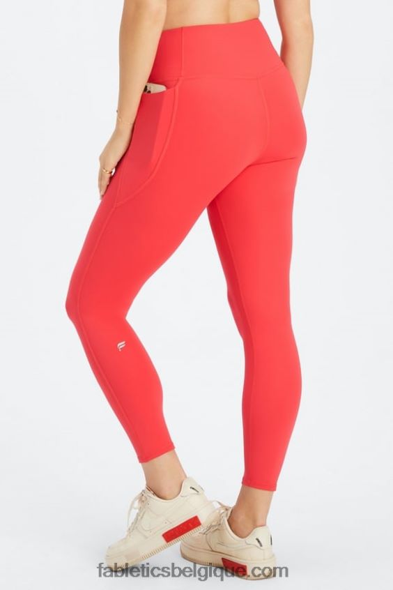 oasis pureluxe hw crossover 7/8 legging femmes Fabletics 404P0T931 rouge fraise