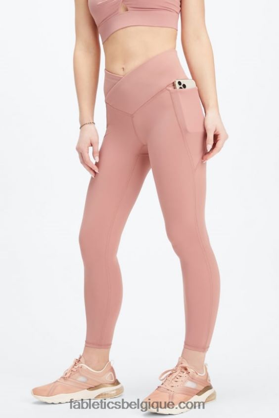 oasis pureluxe hw crossover 7/8 legging femmes Fabletics 404P0T934 canyon rose
