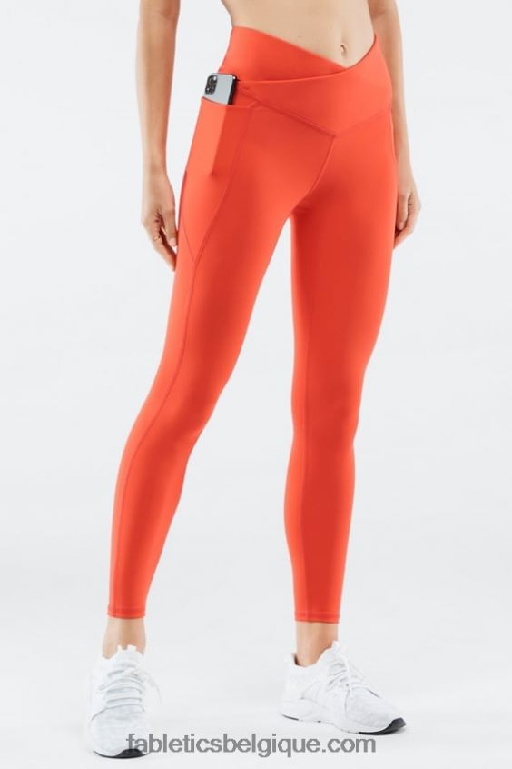 oasis pureluxe hw crossover 7/8 legging femmes Fabletics 404P0T935 feu