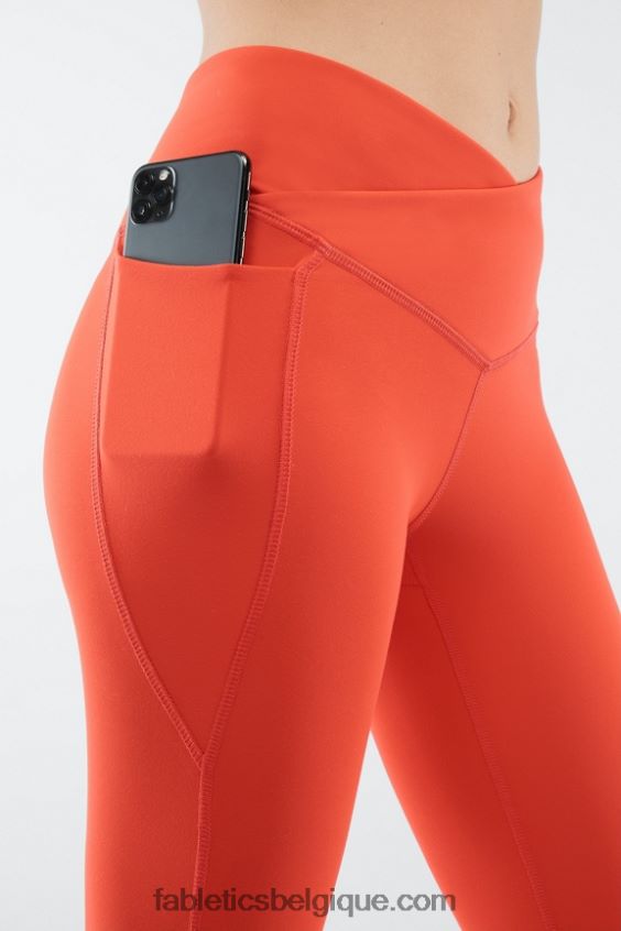 oasis pureluxe hw crossover 7/8 legging femmes Fabletics 404P0T935 feu