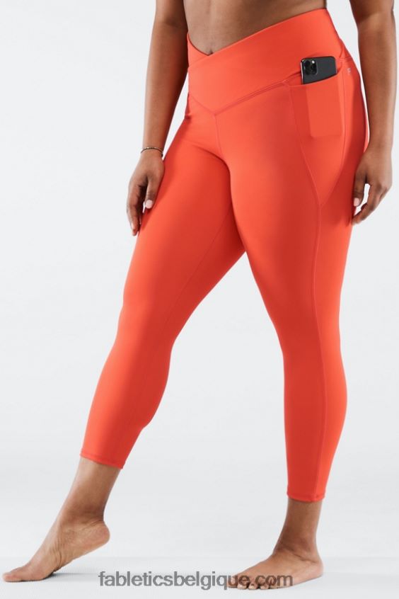 oasis pureluxe hw crossover 7/8 legging femmes Fabletics 404P0T936 feu
