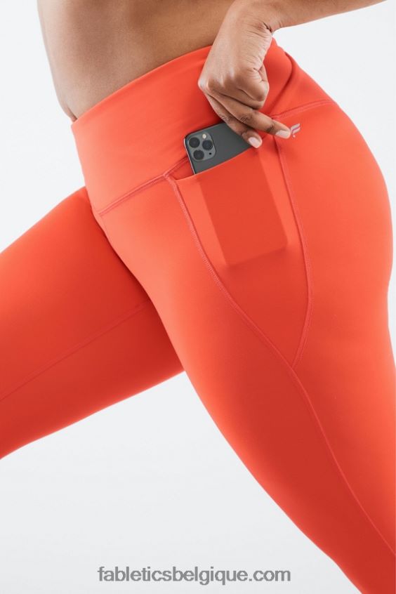 oasis pureluxe hw crossover 7/8 legging femmes Fabletics 404P0T936 feu