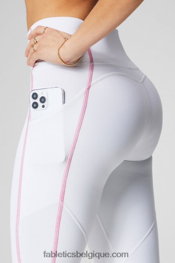 oasis pureluxe legging taille haute 68 femmes Fabletics 404P0T901 ballerine blanche/brillante classique