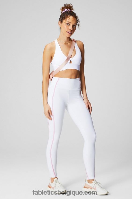 oasis pureluxe legging taille haute 68 femmes Fabletics 404P0T901 ballerine blanche/brillante classique