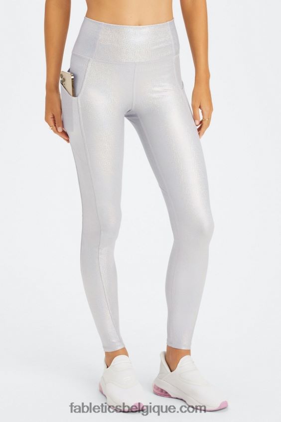 oasis pureluxe legging taille haute 68 femmes Fabletics 404P0T904 hologramme de paillettes